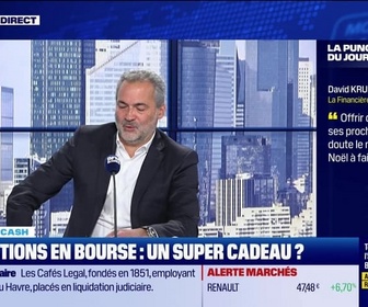 Replay BFM Bourse - La bourse cash : Offrir des actions à ses proches est sans doute le meilleur cadeau Noël à faire - 18/12