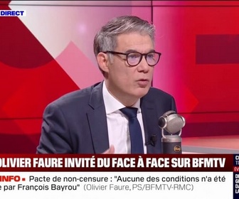 Replay Face à Face - Olivier Faure (PS): Je veux savoir ce qu'il y a exactement de prévu dans ce gouvernement