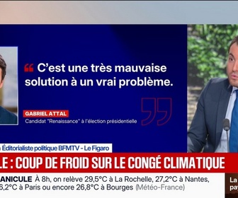 Replay BFM Première - ÉDITO - Congé climatique: une mauvaise idée?