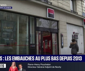 Replay Good Morning Business - Banques: les embauches au plus bas depuis 2013