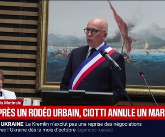 Replay BFM Première - Nice: après un rodéo urbain, Éric Ciotti annule un mariage en raison de nuisances sur la route