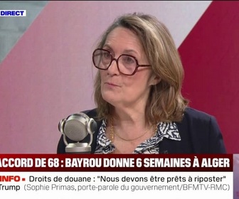 Replay Face à Face - Ultimatum de François Bayrou à l'Algérie: les accords de 68 ne sont aujourd'hui pas respectés par l'Algérie, assure Sophie Primas