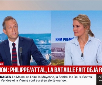 Replay BFM Première - L'ÉDITO POLITIQUE DE GUILLAUME DARET - La bataille fait rage entre Gabriel Attal et Édouard Philippe sur le sujet de l'Éducation