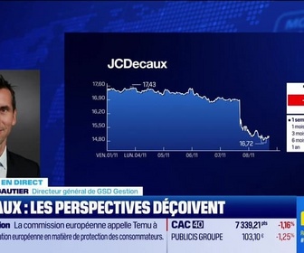 Replay BFM Bourse - JcDecaux : les perspectives déçoivent - 08/11