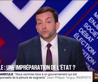 Replay BFM Politique - Jean-Philippe Tanguy, député Rassemblement national de la Somme, détaille le plan climatisation du RN: le plan d'urgence d'un premier mandat, climatiser les établissements scolaires et les crèches, les hôpitau