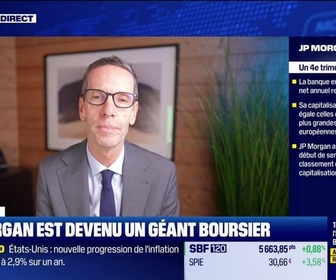 Replay BFM Bourse - USA Today : Publications, JP Morgan aussi gros que les 10 plus grandes banques européennes réunies, par John Plassard - 15/01