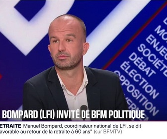 Replay BFM Politique - Mobilisation de l'extrême droite à Londres: Ce n'est pas nouveau, depuis des années, il y a en Europe de l'extrême droite sous des formes variées, déplore Manuel Bompard (LFI)