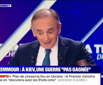 Replay BFM Politique - Ukraine: Sans les Américains, les Ukrainiens ne peuvent plus se battre et les Européens ne peuvent pas les remplacer, affirme Éric Zemmour