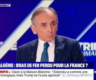 Replay BFM Politique - Bras de fer avec l'Algérie: Emmanuel Macron s'est couché, estime Éric Zemmour