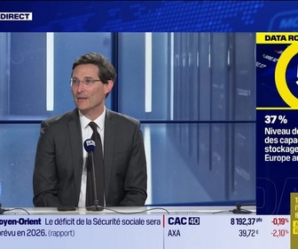 Replay BFM Bourse - La Data Room : 37% = le niveau de remplissage des capacités de stockage de gaz en Europe au 20 mai, un niveau inférieur aux 46% de l'année dernière à la même date et à la moyenne de 51% sur les cinq dernières ann