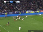 Replay Tournoi des Six Nations de Rugby - Journée 5 : Nolann Le Garrec inscrit le premier essai du match à la suite d'une superbe action