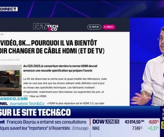 Replay Tech & Co, la quotidienne - À lire sur le site Tech&Co : Jeux vidéo, 8K... Pourquoi il va bientôt falloir changer de câble HDMI (et de TV), par Sylvain Trinel - 16/12