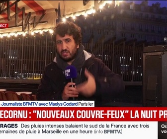 Replay BFM Première - Paris: une nuit calme à Châtelet après l'instauration du couvre-feu