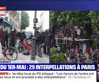 Replay BFM Story - Manifestation du 1er-mai: 29 personnes interpellées à 17h30 heures à Paris