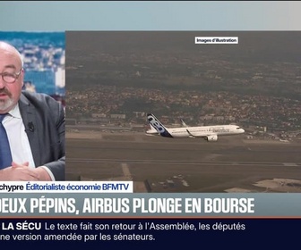 Replay BFM Première - BFM éco : Après deux pépins, Airbus plonge en bourse - 02/12