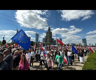 Replay Marches de soutien à l'approche du second tour des élections présidentielles en Pologne