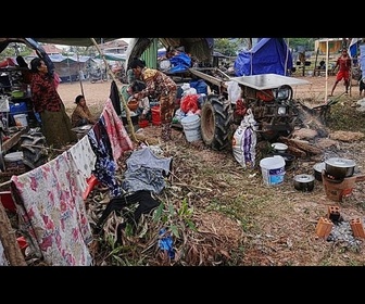 Replay Des familles fuient vers des abris près de la frontière Cambodge-Thaïlande, sur fond d'affrontements