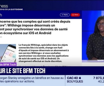 Replay Tech & Co, la quotidienne - À lire sur le site Tech&Co : Ça ne concerne que les comptes qui sont créés depuis le 13 octobre, Withings impose désormais un abonnement pour synchroniser vos données de santé hors de son écosystèm