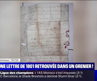 Replay L'image du jour - Une lettre datant de 1801 retrouvée dans un grenier à Thiers, dans le Puy-de-Dôme