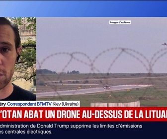 Replay BFM Première - Ce que l'on sait du drone abattu au-dessus de la Lituanie par des avions de l'Otan
