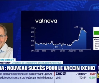 Replay BFM Bourse - Valneva et Emeis en forte hausse aujourd'hui - 30/09