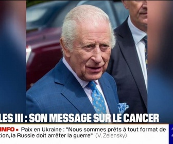 Replay 20H BFM - L'IMAGE DU 20H - Effrayant: dans un message écrit, le roi Charles III évoque le diagnostic de son cancer