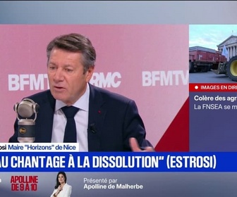 Replay Face à Face - Budget: Christian Estrosi, maire Horizons de Nice, dénonce le chantage à la dissolution du gouvernement