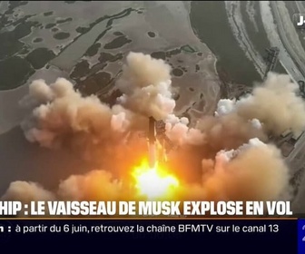 Replay 20H BFM - SpaceX: un vaisseau spatial de l'entreprise d'Elon Musk explose en plein vol