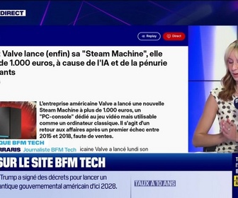 Replay Tech & Co, la quotidienne - À lire sur le site Tech&Co : Jeux vidéo, Valve lance (enfin) sa Steam Machine, elle coûte plus de 1 000 euros à cause de l'IA et de la pénurie de composants, par Salomé Ferraris - 23/06