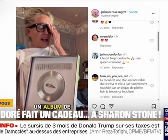 Replay Culture et vous - Julien Doré offre un disque de platine à Sharon Stone avec qui il interprète un titre sur son nouvel album