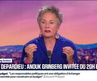 Replay 20H BFM - Affaire Gérard Depardieu: On a affaire à un avocat qui ne recule devant aucune cruauté et aucun mensonge, déplore Anouk Grinberg, actrice