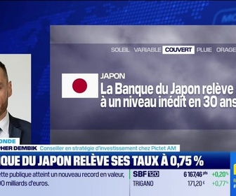 Replay BFM Bourse - L'éco du monde : La Banque du Japon relève ses taux à un plus haut de 30 ans - 19/12