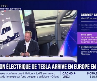 Replay Tech & Co, la quotidienne - Le camion électrique de Tesla arrive en Europe en 2027 - 15/09