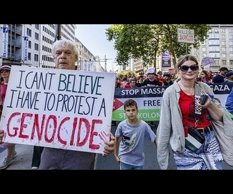Replay Des manifestants tracent une 'ligne rouge' à Bruxelles contre la guerre à Gaza
