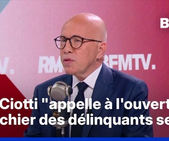 Replay Face à Face - Éric Ciotti souhaite un quoi qu'il en coûte sécuritaire