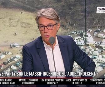 Replay Les Grandes Gueules - Rave party sur le massif incendié dans l'Aude : la teuf de la honte ?