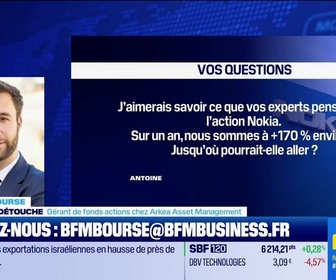 Replay BFM Bourse - Culture Bourse : J'aimerais savoir ce que vos experts pensent de l'action Nokia. Sur un an, nous sommes à +170 % environ ! Jusqu'où pourrait-elle aller ? , par Julie Cohen-Heurton - 02/06