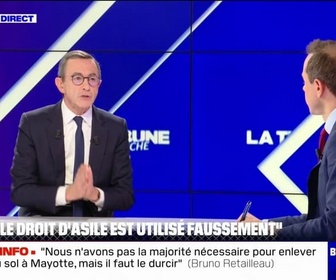 Replay BFM Politique - Statistiques ethniques: Bruno Retailleau se dit d'accord si elles ne sont pas utilisées pour la discrimination positive