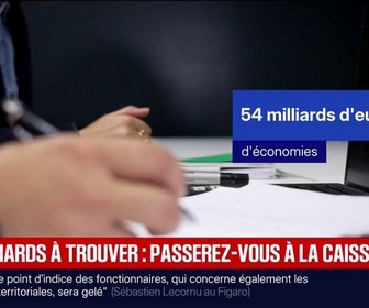 Replay BFM Première - Budget: qui va devoir faire des efforts pour atteindre 54 milliards d'euros d'économie?