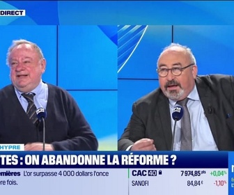 Replay Good Morning Business - Emmanuel Lechypre face à Jean-Marc Daniel : Retraites, on abandonne la réforme ? - 08/10