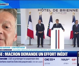 Replay Le monde qui bouge - L'Interview : Défense, Macron demande un effort inédit - 14/07