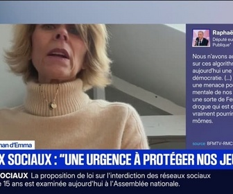 Replay Apolline de 9 à 10 - Réseaux sociaux: Une fois qu'ils sont happés dans cette spirale, ils ne s'en sortent plus, assure Christina, mère d'Emma qui s'est suicidée