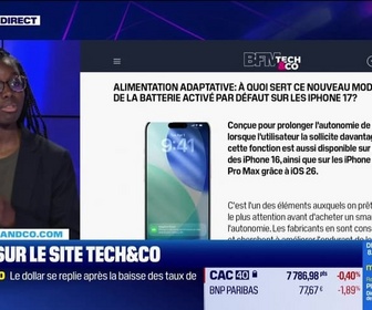 Replay Tech & Co, la quotidienne - À lire sur le site Tech&Co : Alimentation adaptative, à quoi sert ce nouveau mode de gestion de la batterie activé par défaut sur les iPhone 17 ? Par Kesso Diallo - 17/09