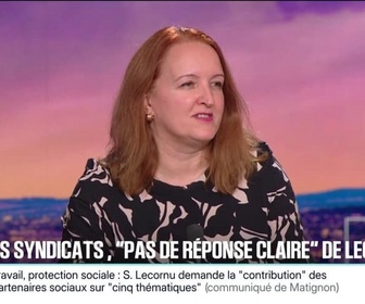 Replay 20H BFM - Lecornu face aux syndicats: Il n'a pas compris les deux journées de grève, affirme Murielle Guilbert, codéléguée générale de l'Union syndicale Solidaires