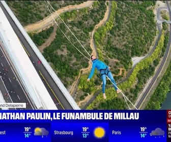 Replay L'image du jour : Nathan Paulin, le funambule de Millau - 24/09