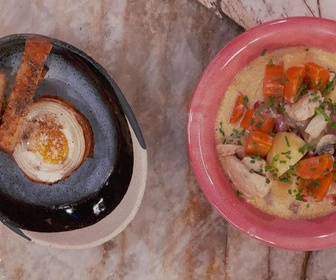 Replay Tous en cuisine - Œuf à la truffe dans un oignon et poulet cocotte