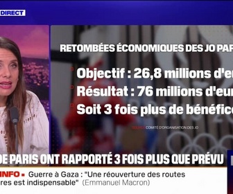 Replay 20H BFM - LE CHOIX D'AMÉLIE - Avec 76 millions d'euros, les JO de Paris ont rapporté trois fois plus que prévu