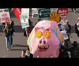Replay Thaïlande : à Bangkok, des manifestants dénoncent FMI, Banque mondiale et capitalisme destructeur