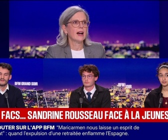 Replay BFM Grand Soir - Lycées, facs : Sandrine Rousseau face à la jeunesse - 09/10