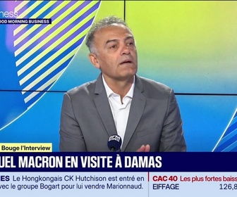 Replay Le monde qui bouge - L'Interview : Emmanuel Macron en visite à Damas - 07/07
